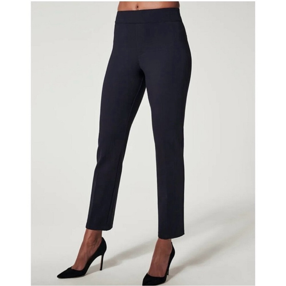 NWT Spanx Super Smooth™ Perfect Fit Ponte Slim Straight Pants Classic Navy